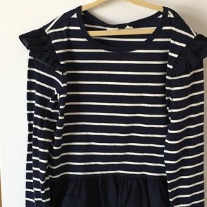 Gap Kids navy/white top with pretty details.